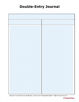 Double-Entry Journal Template for ELA, Social Studies, Math and Science
