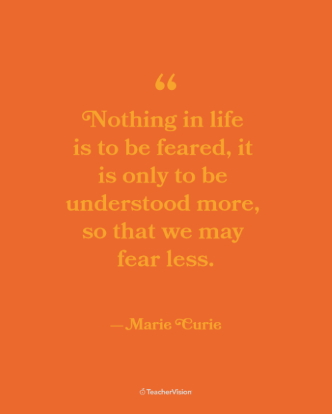 Marie Curie Women's History Month Inspirational Classroom Poster