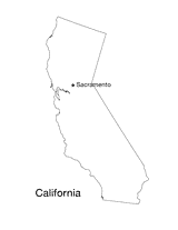 California State Map with Capital