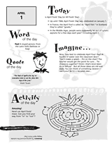 April Fools' Day Facts Worksheet