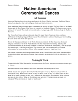 Native American Ceremonial Dances