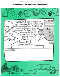 Imagine Losing an Ability printable from MakeBeliefsComix.com