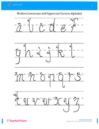 Cursive Letters Writing Lowercase And Uppercase Alphabet