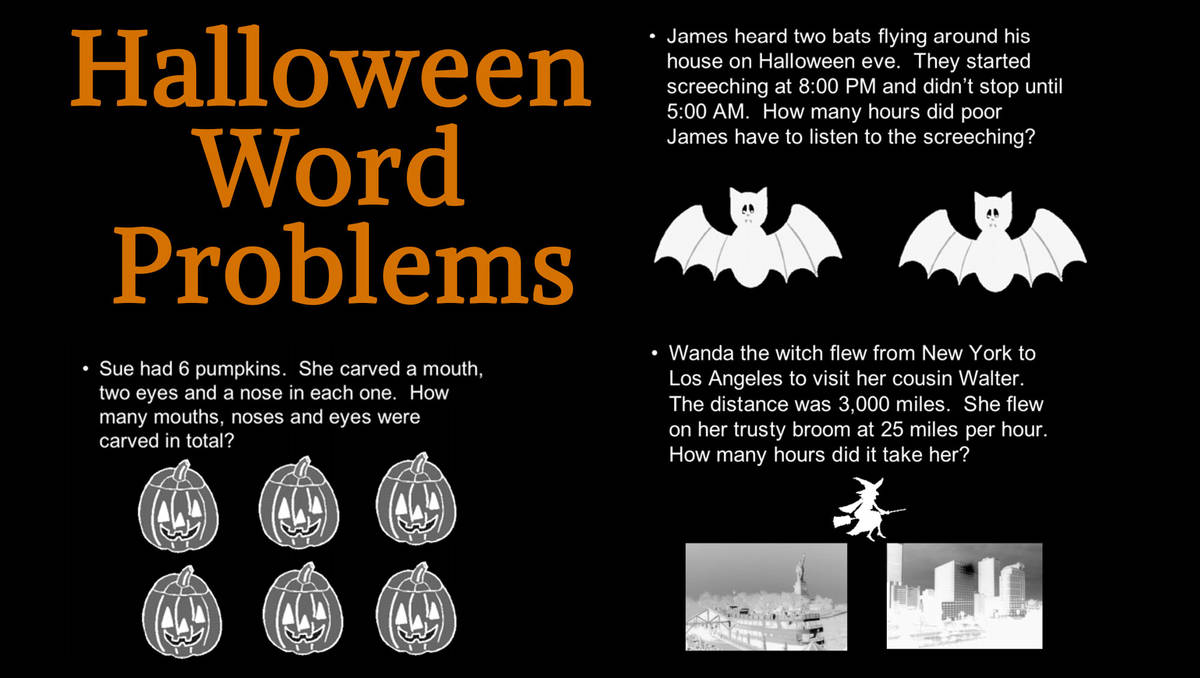 Creating Halloween Word Problems