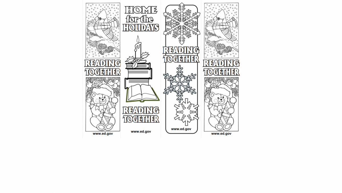 Winter Holiday Bookmarks