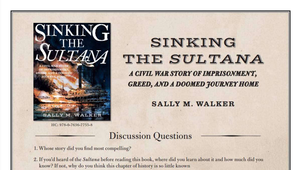 Sinking the Sultana Teaching Guide Cover Image