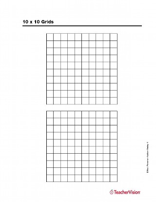 Blank Multiplication Chart 10x10