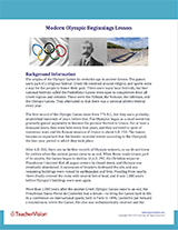 Modern Olympic Beginnings Background Information