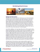 Introducing Deserts Background Information Cover Image