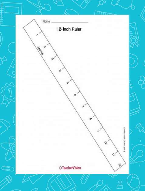 Printable 12 Inch Ruler Template Printable Sticker Pdf