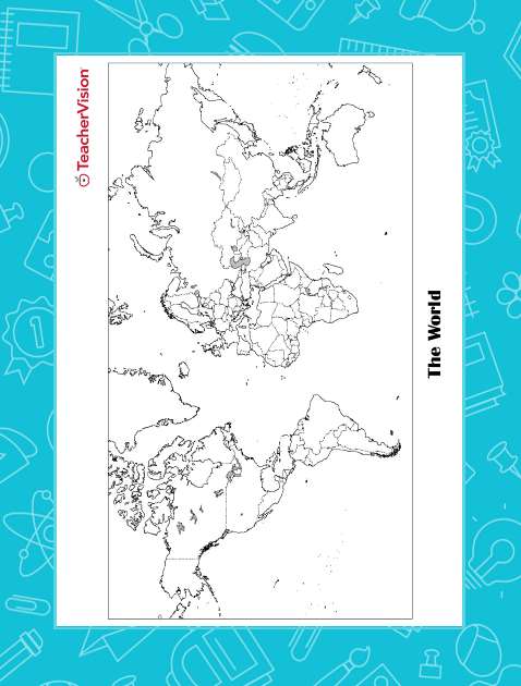 Blank World Map Printable World Map TeacherVision blank-world-map-printable-world-map-teachervision