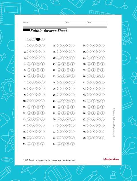 Bubble Sheet Printable