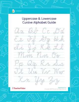 Lowercase Cursive Alphabet Chart