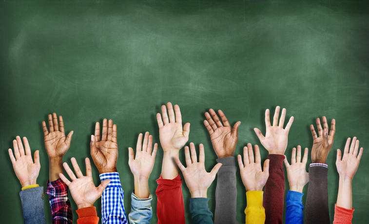 group of diverse students