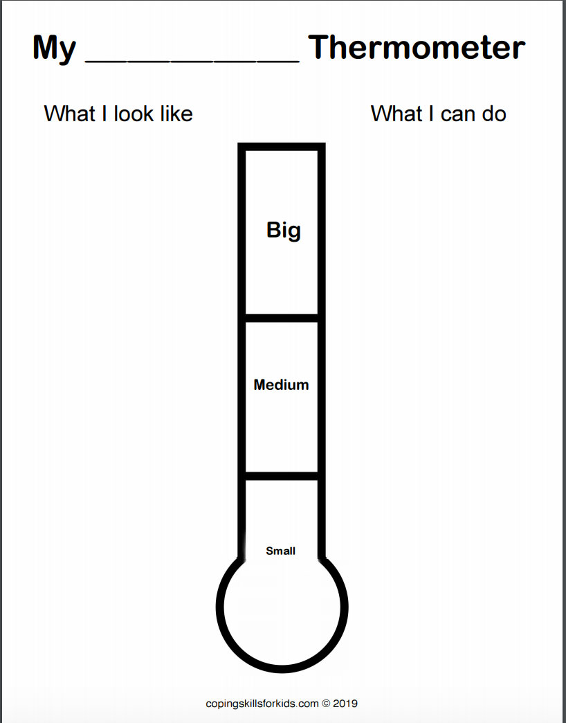 Printable Feelings Thermometer Template