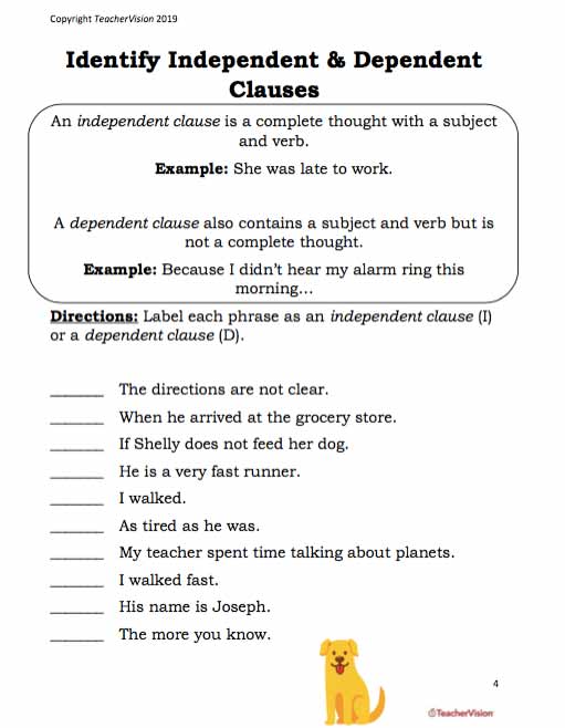 Middle School Grammar Warm Up