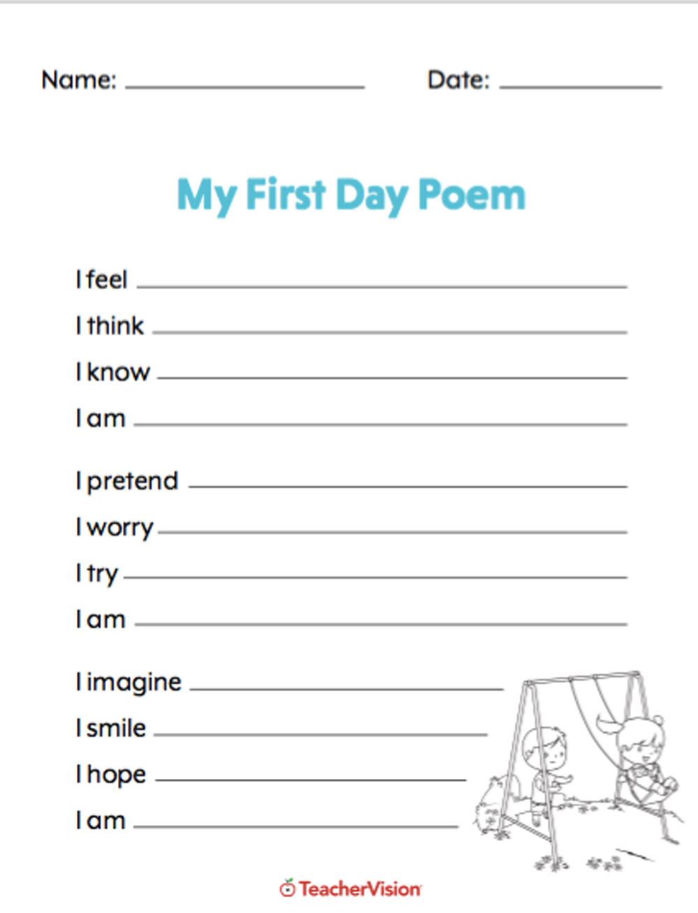 My First Day Poem
