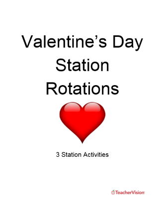 Valentine's Day Station Rotations for Elementary Classrooms