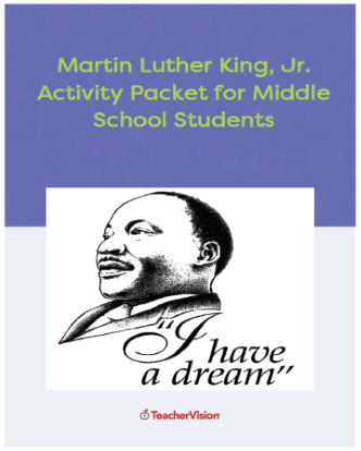 Martin Luther King, Jr. Day Activities Packet for Middle School Students