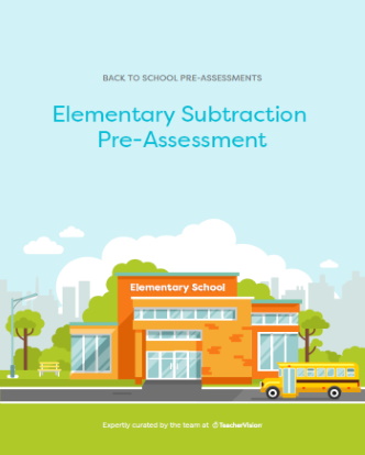 Elementary Subtraction Diagnostic Pre-Assessment 