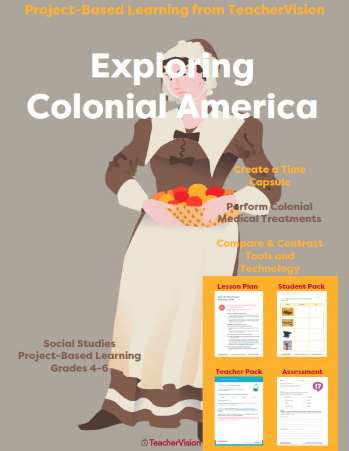 Exploring Colonial America Project-Based Learning Unit from TeacherVision