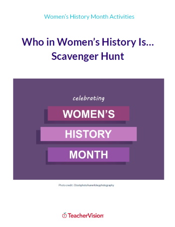 Women's History Month "Who Is..." Scavenger Hunt