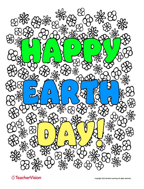 Coloring Sheets for Earth Day - Preschoolers to Elementary