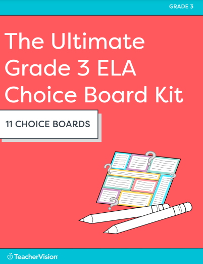 The Ultimate Grade 3 ELA Choice Board Kit