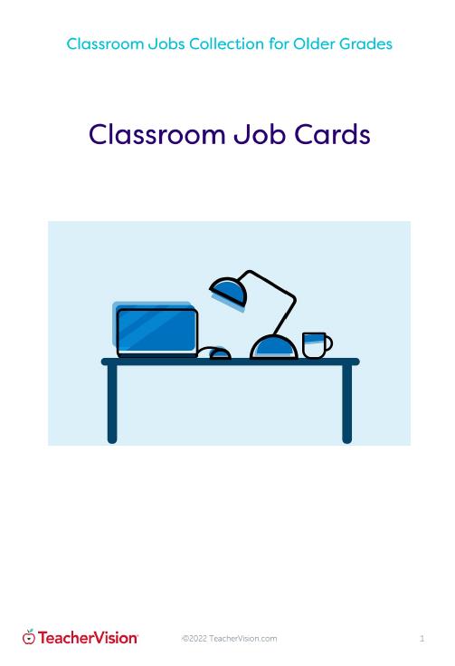 Classroom Jobs Collection for Older Grades
