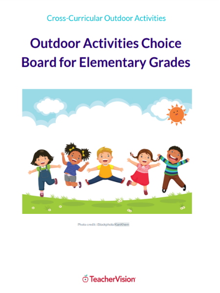 Outdoor Activities Choice Board for Elementary Grades
