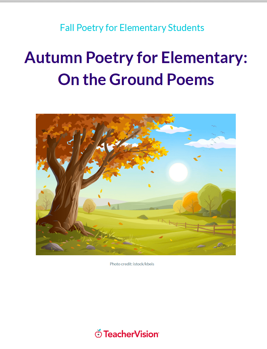 Autumn Poetry for Elementary: On the Ground Poems