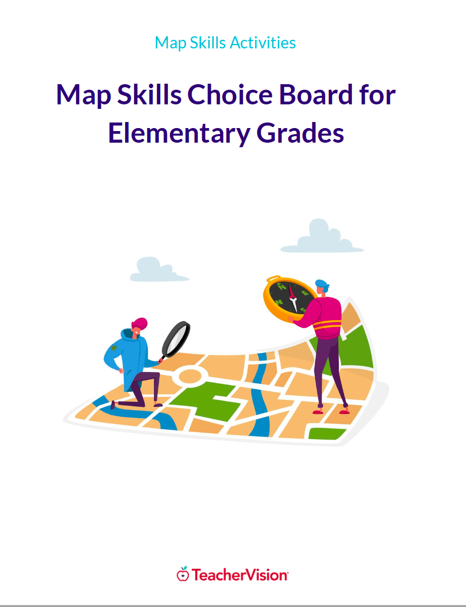 Map Skills Activities - Choice Board for Elementary Grades