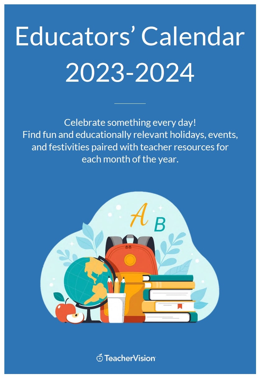 Printable 2023-2024 Educators' School Year Activity Calendar