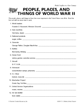 People, Places, and Things of World War II