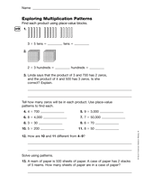 Exploring Multiplication Patterns (Gr. 4)