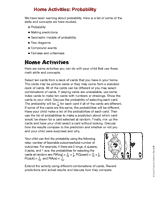 Home Activities: Probability