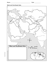 Map of West and Southwest Asia
