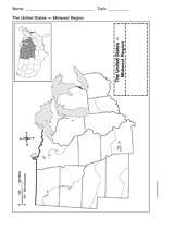 Map of Midwest United States