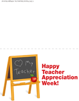 Printable "Happy Teacher Appreciation Week" Card