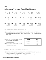 Subtracting Two- and Three-Digit Numbers