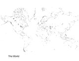 World Map (Black and White)