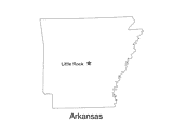 Arkansas State Map with Capital