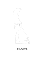 Delaware State Map with Physiography