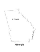 Georgia State Map with Capital