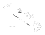 Hawaii State Map with Physiography