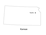 Kansas State Map with Capital
