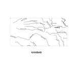 Kansas State Map with Physiography