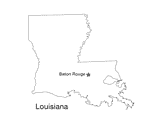 Louisiana State Map with Capital