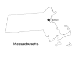 Massachusetts State Map with Capital