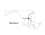 Maryland State Map with Capital